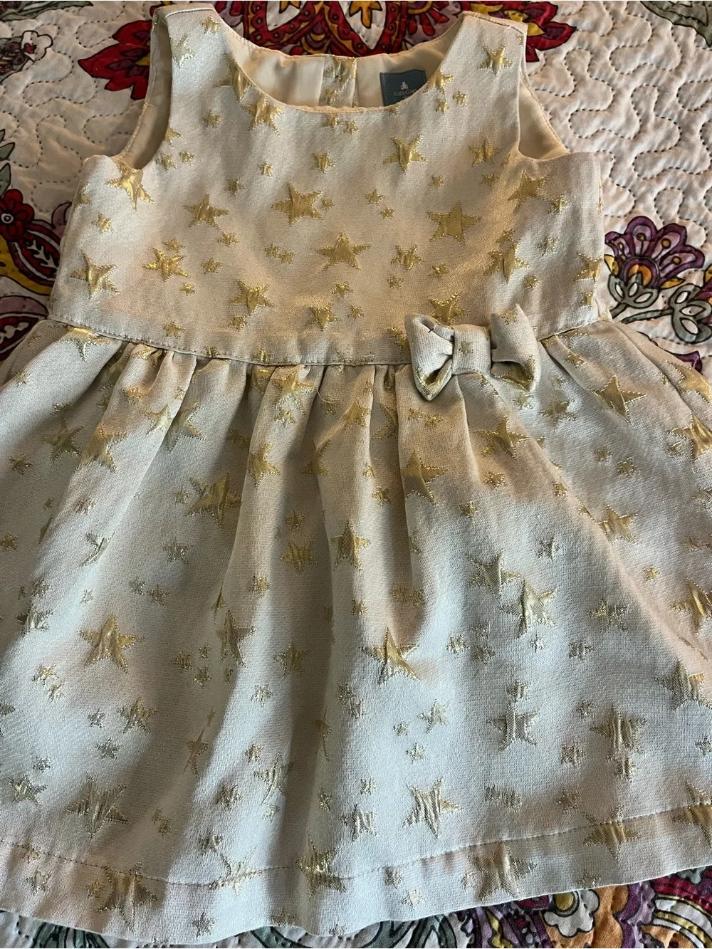Baby Gap Girls Dress Stars Celestial Cream with Gold 2 Year Old Fairy Princess